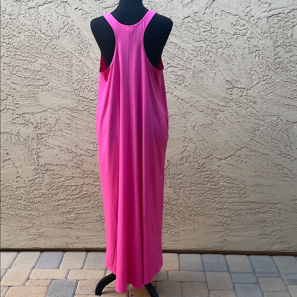 Athleta Bright Pink Presidio Traveler  High-Low Tank Maxi Dress - Picture 5 of 8